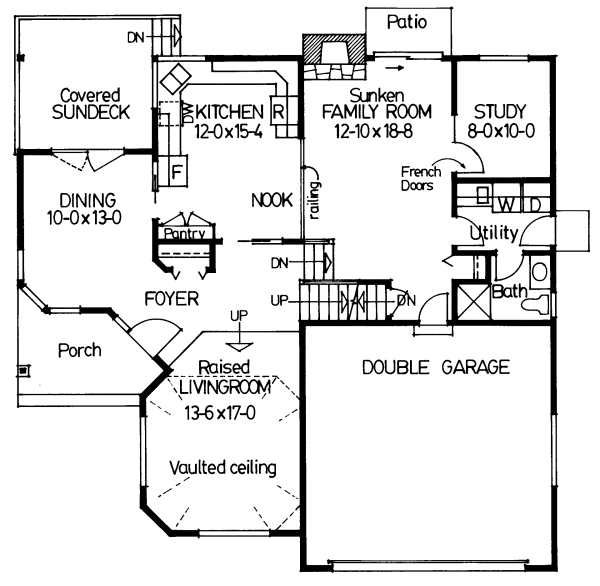 Main Floor Plan for House Plan #200276