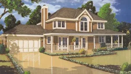 Full Rendering for House Plan #386059