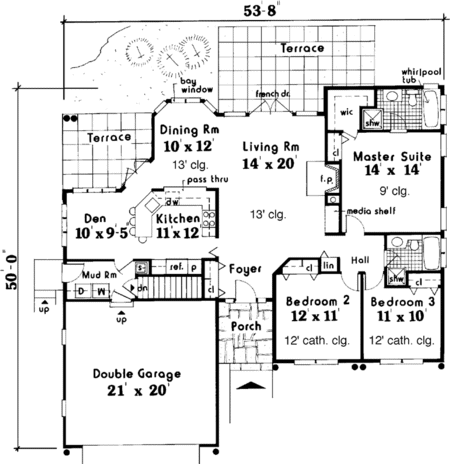 Main Floor Plan for House Plan #380159