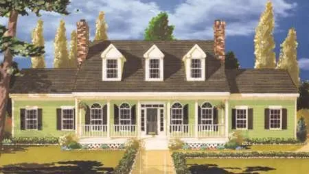 Full Rendering for House Plan #382159