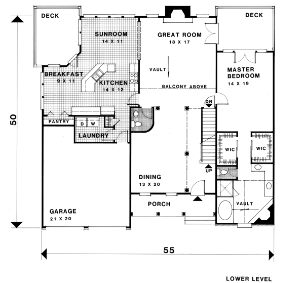 Main Floor Plan for House Plan #273003