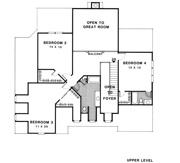 Second Floor Plan for House Plan #273003
