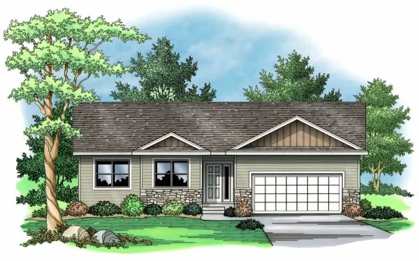 Full Rendering for House Plan #284041