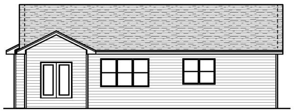 Rear Elevation for House Plan #284041