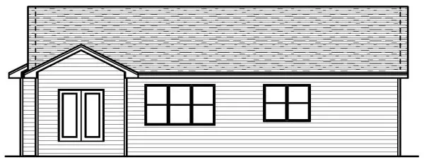 Rear Elevation for House Plan #284041