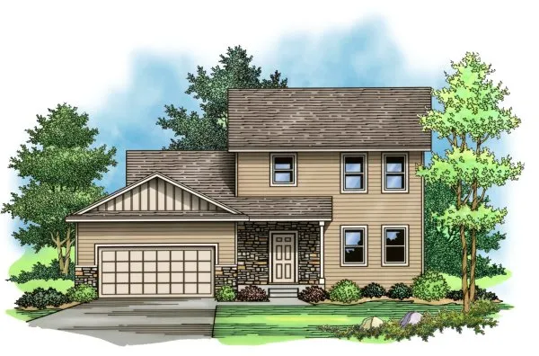 Full Rendering for House Plan #280181