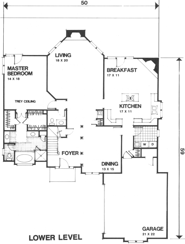 Main Floor Plan for House Plan #271072