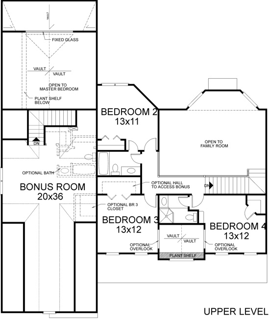 Second Floor Plan for House Plan #278152