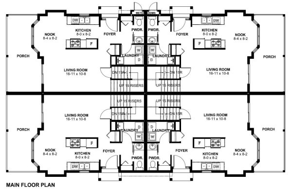 Main Floor Plan for House Plan #195025