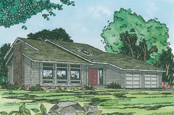 Full Rendering for House Plan #200269