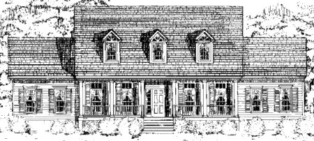 Full Rendering for House Plan #382169