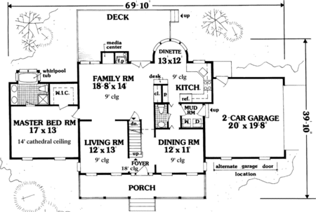 Main Floor Plan for House Plan #382169