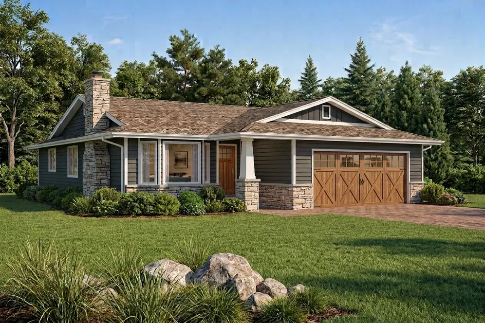 Full Rendering for House Plan #200952