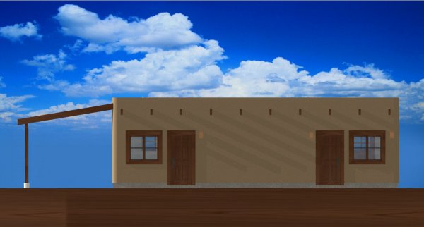 Rear Elevation for House Plan #195006