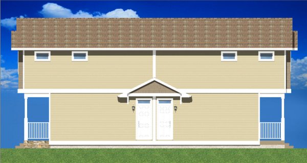 Left Elevation for House Plan #195169