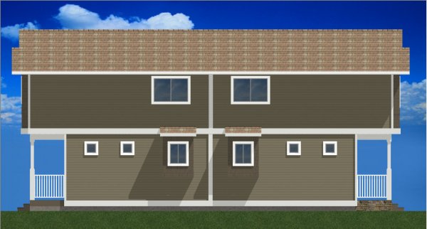 Right Elevation for House Plan #195169