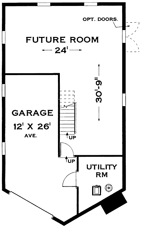 Floorplan lower for House Plan #384089