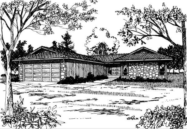 Full Rendering for House Plan #200247