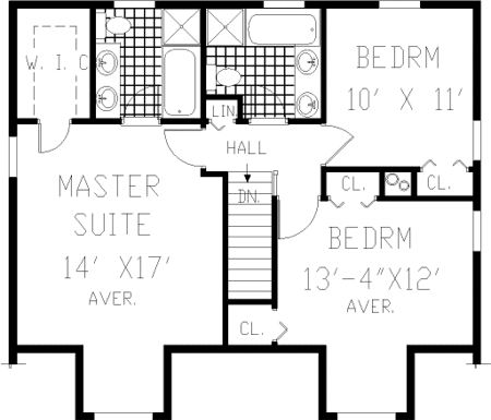 Second Floor Plan for House Plan #382099