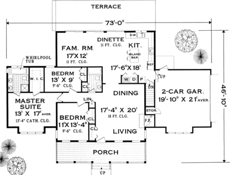 Main Floor Plan for House Plan #380199