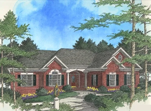 Full Rendering for House Plan #270222