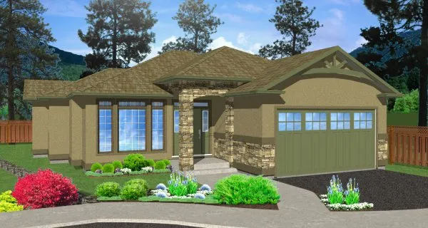 Full Rendering for House Plan #195046