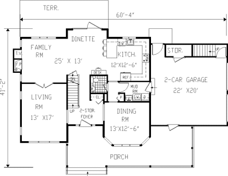 Main Floor Plan for House Plan #383199