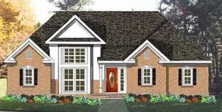 Full Rendering for House Plan #386199