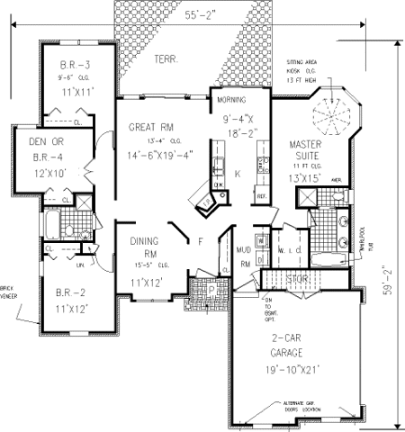 Main Floor Plan for House Plan #388199