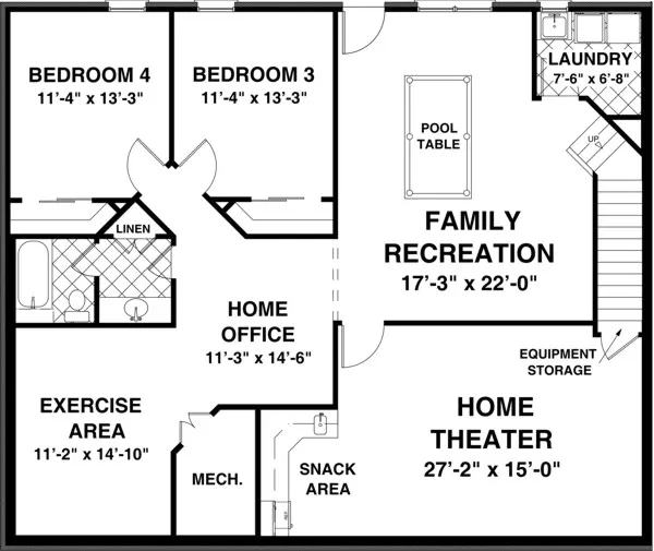 Basement Plan for House Plan #278151