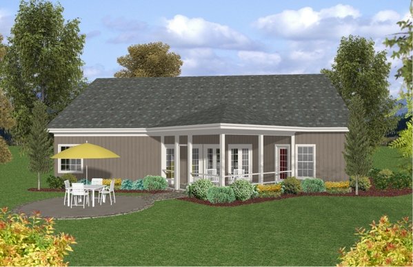 Rear Elevation for House Plan #271281