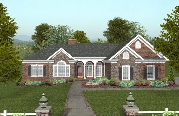 Full Rendering for House Plan #277191