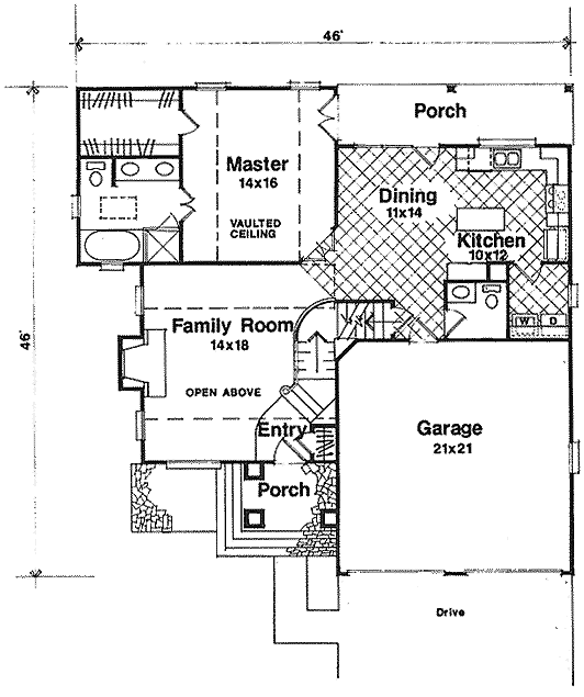 Main Floor Plan for House Plan #119571