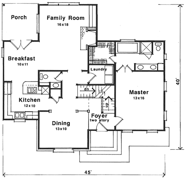 Main Floor Plan for House Plan #116871