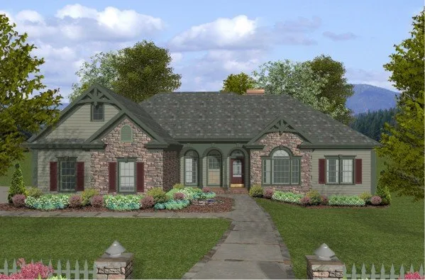 Full Rendering for House Plan #275202