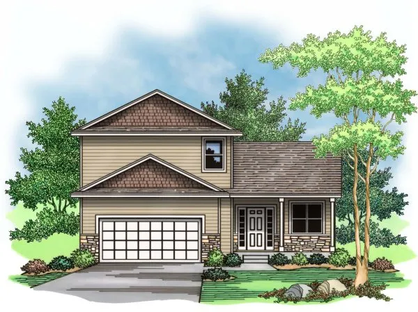 Full Rendering for House Plan #286191