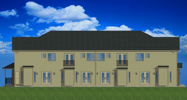 Rear Elevation for House Plan #195085
