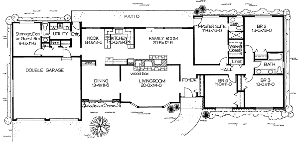 Main Floor Plan for House Plan #200222