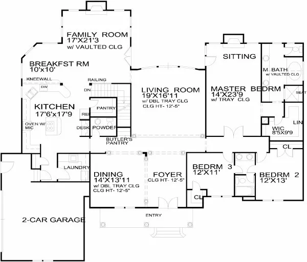 Main Floor Plan for House Plan #395400