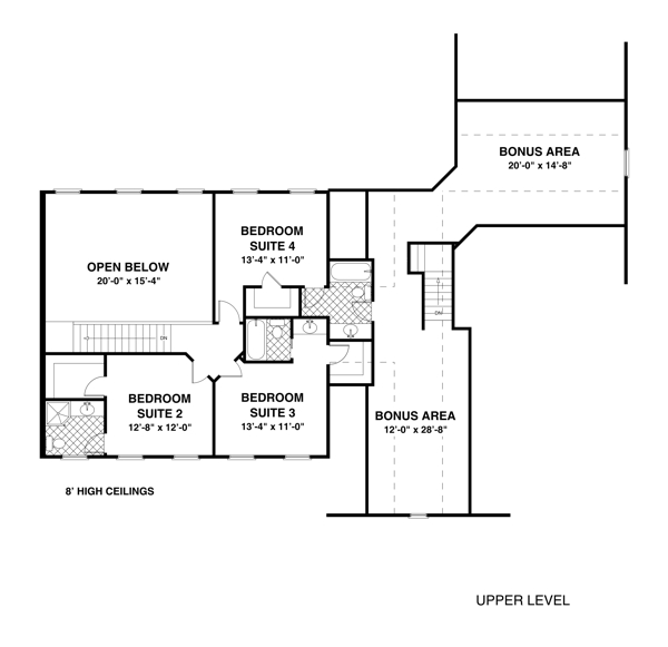 Second Floor Plan for House Plan #270162