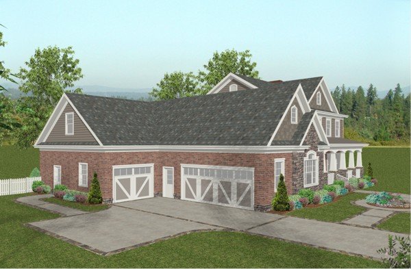 Left Elevation for House Plan #271162