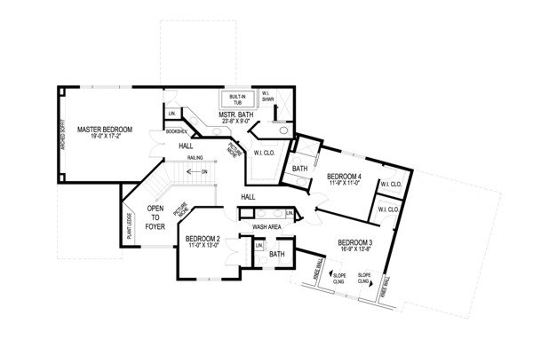 Second Floor Plan for House Plan #273502