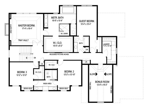 Second Floor Plan for House Plan #274502