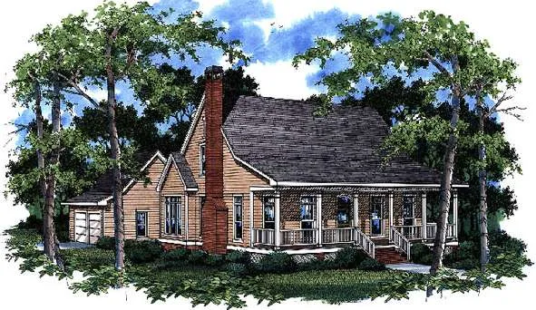 Full Rendering for House Plan #113381