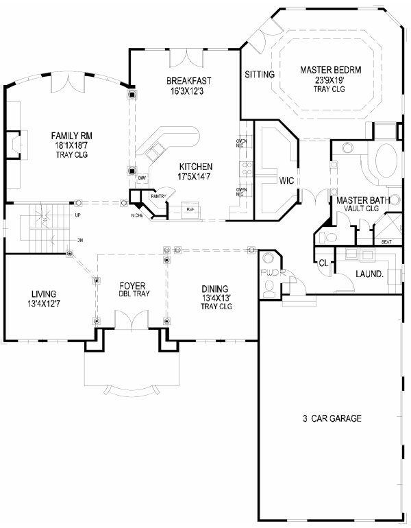 Main Floor Plan for House Plan #395110