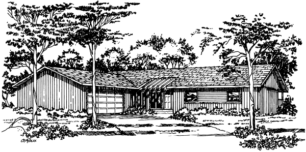 Full Rendering for House Plan #200922