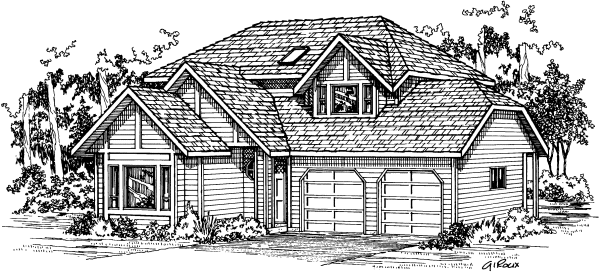 Full Rendering for House Plan #200923