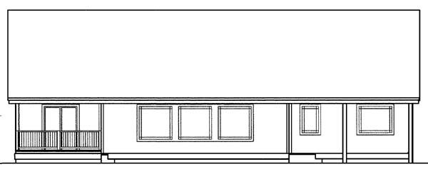 Rear Elevation for House Plan #166570