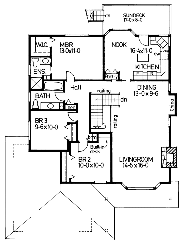 Main Floor Plan for House Plan #200927