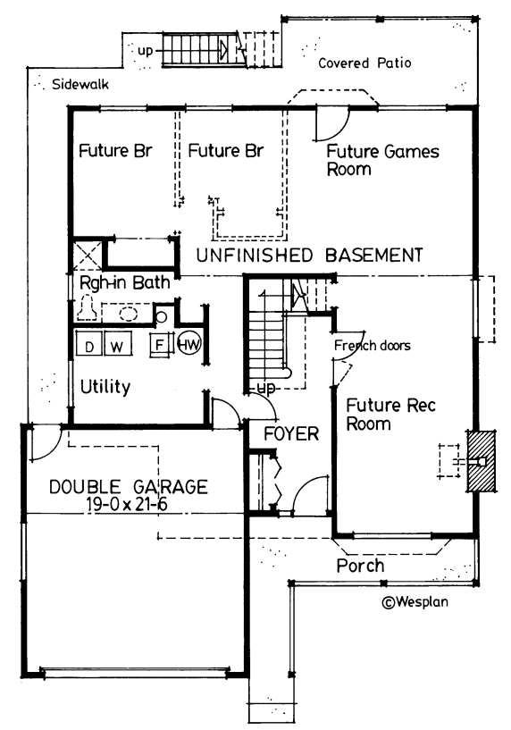 Basement Plan for House Plan #200927